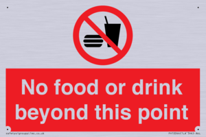 No food or drink beyond this point